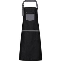 Premier Domain Contrast Denim Bib Apron Black