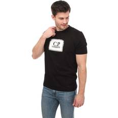 C.P. Company Clothing C.P. Company Mens Jersey Label Style Logo T-Shirt in Black Cotton