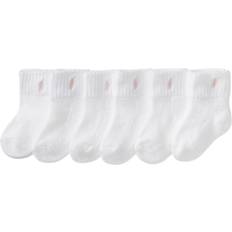 Socks Polo Ralph Lauren Kids’ Quarter-Length Sport Socks Pair Pack, White, Shoe 6-12