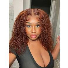 UNice 7x5 Bye Bye Knots Curly Wig 14 inch Reddish Brown