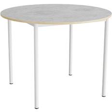 Hvid - Runde Skrivebord Combi 206, Ø1200 Skrivebord