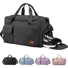 Carryfitness sports gym bag duffle travel bag womens mens with shoes compart