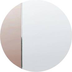 Rose Gold Mirrors Beliani Modern Mounted Round Shape Wall Mirror