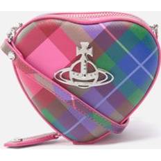 Vivienne Westwood Women's Mini Heart Cross Body Bag Candy Tartan Pink