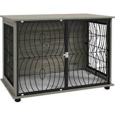 Pawhut Furniture Dog Crate with Cushion 37" 60x73.5cm