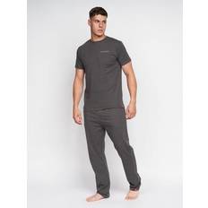 Grey - Men Pyjamas Duck and Cover Gasper Loungewear Set Charcoal