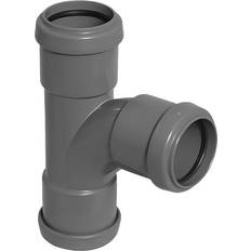 Plumbing FloPlast Grey Pushfit Waste Pipe Tee 40mm