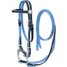 Turquoise Bridles King Series Pony Nylon With Leather Bridle Turquoise Pony