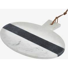 Mármol Accesorios de cocina Premier Housewares Round Paddle Chopping Board - White/Grey - Marble Tabla de cortar