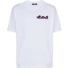 Balmain Vêtements Balmain Club-print Cotton T-Shirt - Bianco