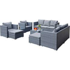 Blue Outdoor Lounge Sets Oseasons Acorn Deluxe Rattan Outdoor Lounge Set, 1 Table incl. 1 Sofas