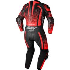 Rouge Combi de moto Rst Pro Evo Airbag S24, combinaison en cuir 1pcs. perforée couleur: Rouge Néon/Noir taille: