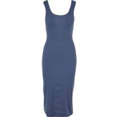 XXL Vestiti Urban Classics Abito Lungo Rib Top Dress - Blu