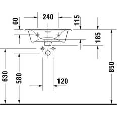 Servanter & Håndvasker Duravit Viu Møbelservant 530x430