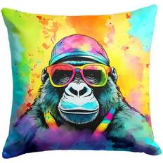 Florals Complete Decoration Pillows Caroline's Treasures Unisex Hippie Animal Gorilla Polyester Throw Pillow 18 x 18 in Complete Decoration Pillows Multicolour