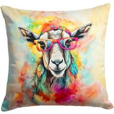 Florals Complete Decoration Pillows Caroline's Treasures Unisex Hippie Animal Goat Polyester Throw Pillow 18 x 18 in Complete Decoration Pillows Multicolour