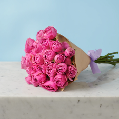 5 Peony Pink Roses