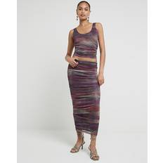 Purple - Women Tank Tops River Island Womens Purple Ombre Mesh Tank Top
