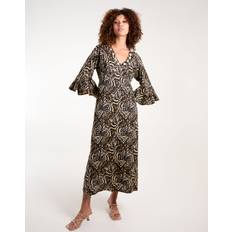 womens v neck shell midi dress