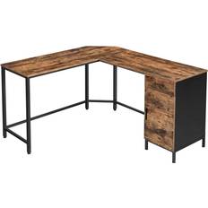 Vasagle L-Shaped Computer Rustic Brown/Black Skrivbord 75x150cm