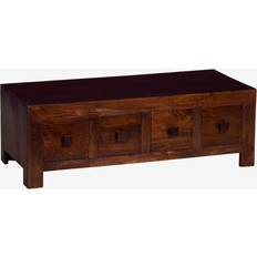 Indian Hub Dakota Dark Mango 8-Drawer Coffee Table