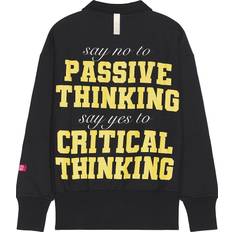 Canottiere Advisory Board Crystals Critical Thinking Collared Crew in Black. M, S, XL/1X