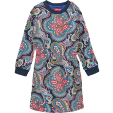 Oilily Doortje Sweat Dress - Dark Blue/Pink/Mint Green