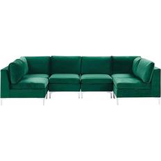 U-Sofas Beliani Evja Green Sofa 300cm 6 Seater