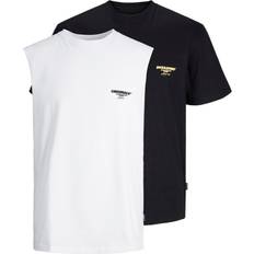 Jack & Jones herr-t-shirt och linne topp set, Bright White/pack: w. Ss