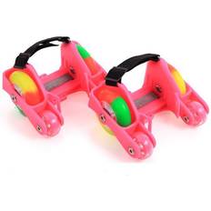 Rosa Rullskridskotillbehör Eroswing 1 Pair Barn Flashing Roller Skates 4 Fire Wheels Shoes Roller Sports Adjustable Small Motor Flash