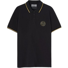 Versace Vêtements Versace V-Emblem Polo Shirt - Black/Gold