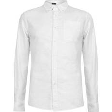 Firetrap Mens Basic Oxford Shirt in White Cotton