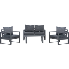 OutSunny 84B-640 Outdoor Lounge Set, 1 Table incl. 2 Chairs & 1 Sofas