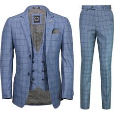 Xposed HECTOR Blue Grid Check Business Suit