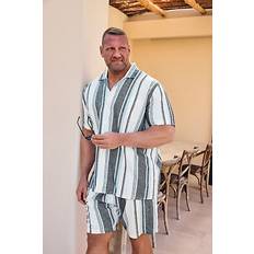 Clothing BadRhino Big & tall mens short sleeve linen shirt