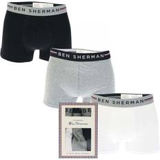 Ben Sherman Clothing Ben Sherman Pack Roman Trunks in Black Multicolour Cotton