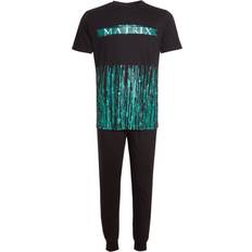 Green - Men Pyjamas Mens the matrix pyjamas teens short sleeved t-shirt lounge pants gift set