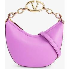 Valentino Womens Vivid Violet VLogo Leather Crossbody bag