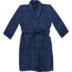 Blue - Unisex Sleepwear Bathrobe navy blue 100% polyester 115cm unisex luxury soft plush fleece bathrobe