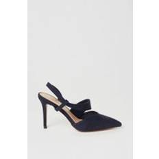 Blue Heels & Pumps Wallis Womens Evie Asymmetric Pointed Stiletto High Heel Court Shoes Navy