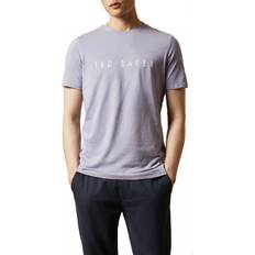 Ted Baker Tops Ted Baker Mens Broni Short-Sleeved Branded T-Shirt, Lilac Cotton