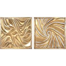 Home ESPRIT Decoration Golden Wall Decor 94.5x94.5cm 2pcs