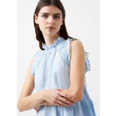 Cashmere Blouses French Connection Emily Frill Top Cashmere Blue