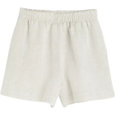 Beige - Damen Shorts H&M Linen Mix Pull-On Shorts - Light Beige