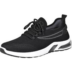 Crosshatch män sneakers snörning sport gym fitness lättvikt skor 7-12, Svart