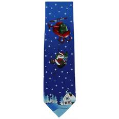 Blue Ties Michelsons of london blue flying santa claus polyester tie