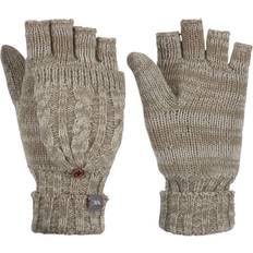 Women Gloves Trespass womens fingerless fleece lined gloves knitted mittzu