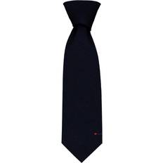 Plain tie pure wool plain solid navy