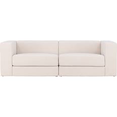 Polyester Møbler Venture Home Lumi White Sofa 238cm 3-seter