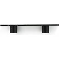 Marbles Shelves Normann Copenhagen Sten 80 cm Marble Black Marble Wall Shelf